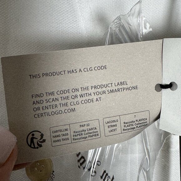 Palm Angels Sartorial Tape Cotton Polo Shirt white mens size Medium New with tag - Picture 14 of 15